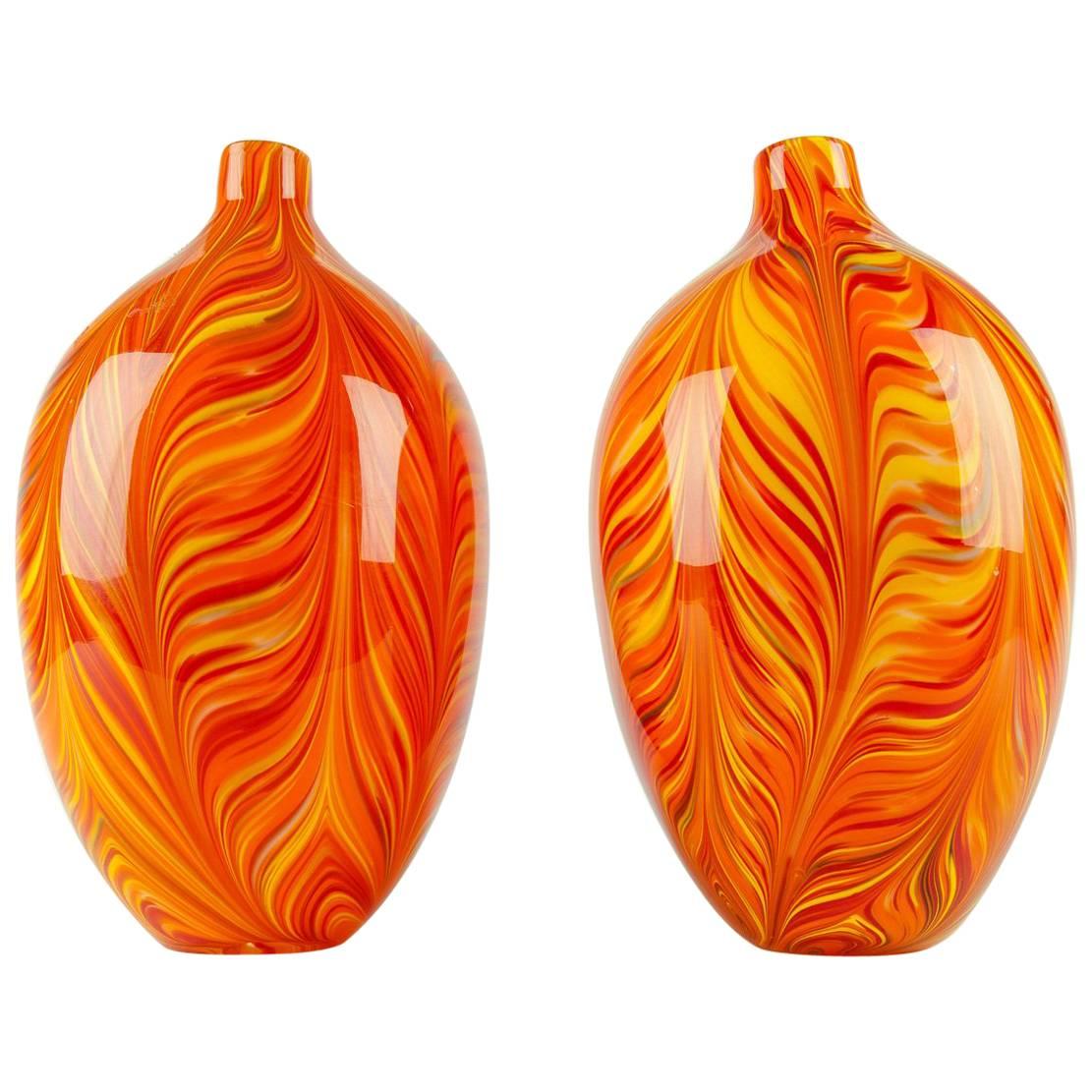 MidCentury Modern Decorative Pair of Display Pieces at 1stDibs