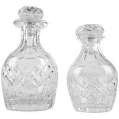 Cartier Cut Crystal Barware Pair of Decanter