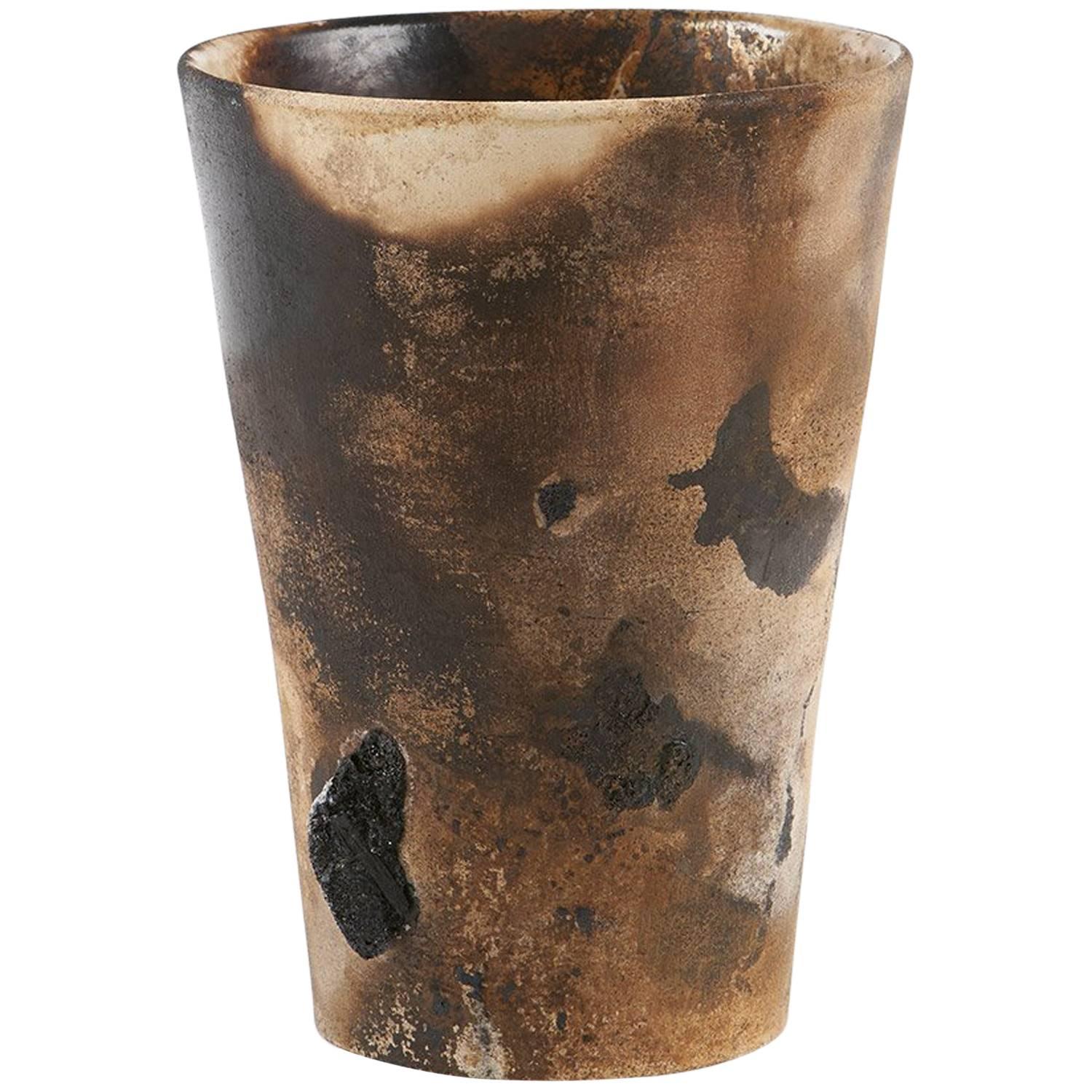 Fire-Smoked Ceramic Pottery From Ryan McDonald Vase #1 For Sale