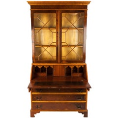 Antique Mahogany Desk Front Hutch or Cabinet