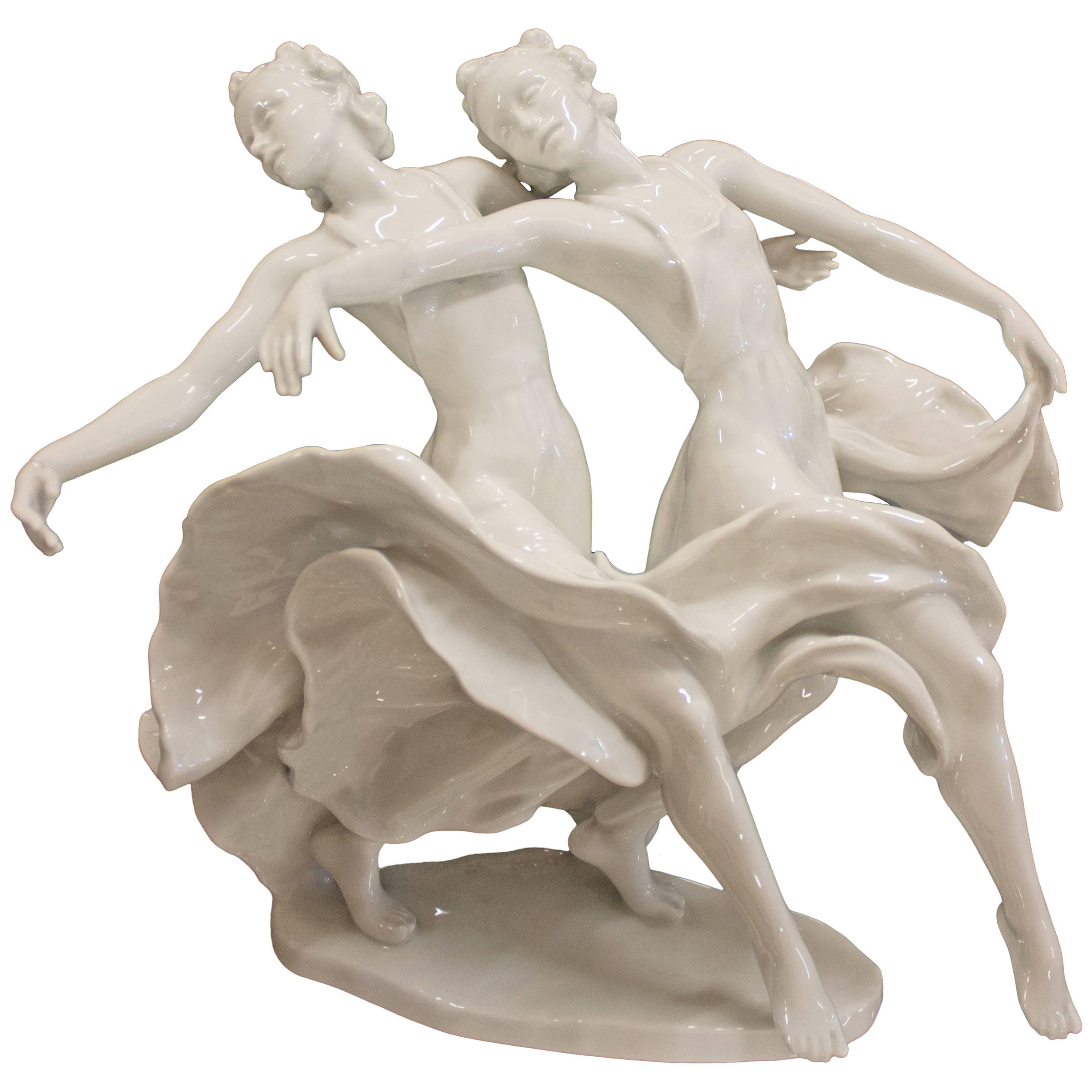 Rosenthal Porcelain Figure Dance 'Kaiserwalzer' by Frederich Gronau