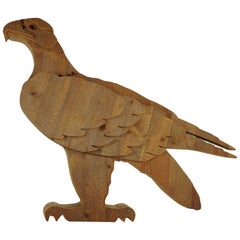 Eagle Wood Sculpture by Michelangeli, Italy