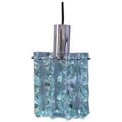 Vintage Minimal Lighting Italian Design Midcentury Sculptural Crystal