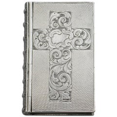 Victorian Novelty Silver Prayer Book Vinaigrette by Wheeler & Cronin, 1845
