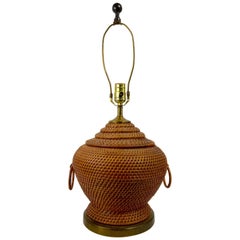 Woven Wicker Table Lamp