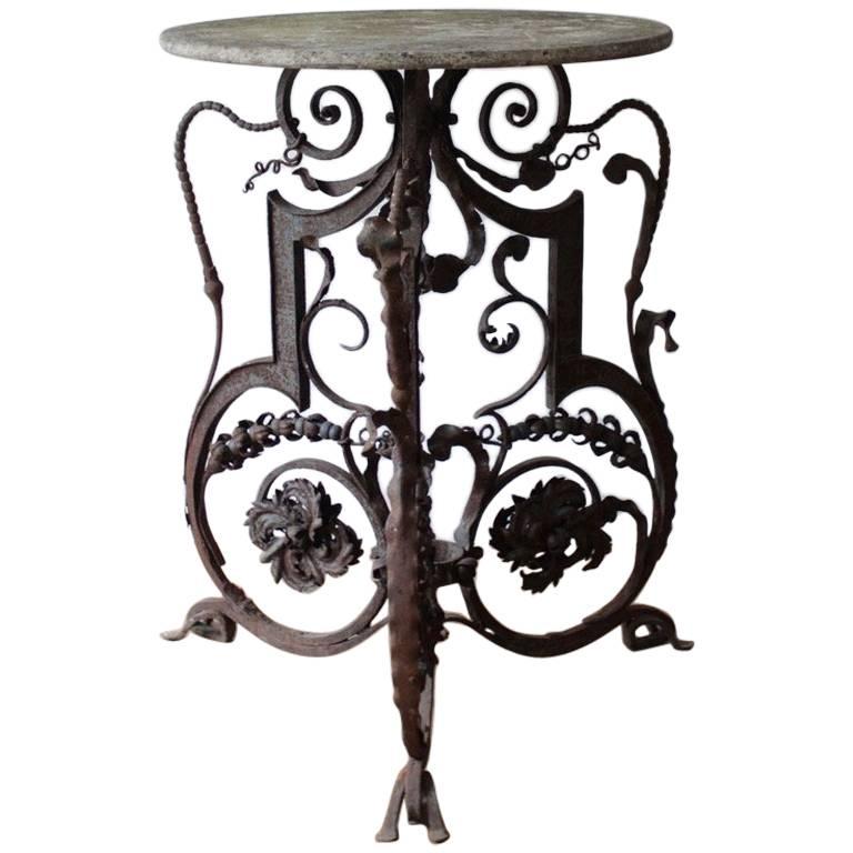 19th Century Wrought Iron Table