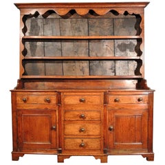 Used George III North Wales Solid Oak and Elm Country Dresser, circa 1810