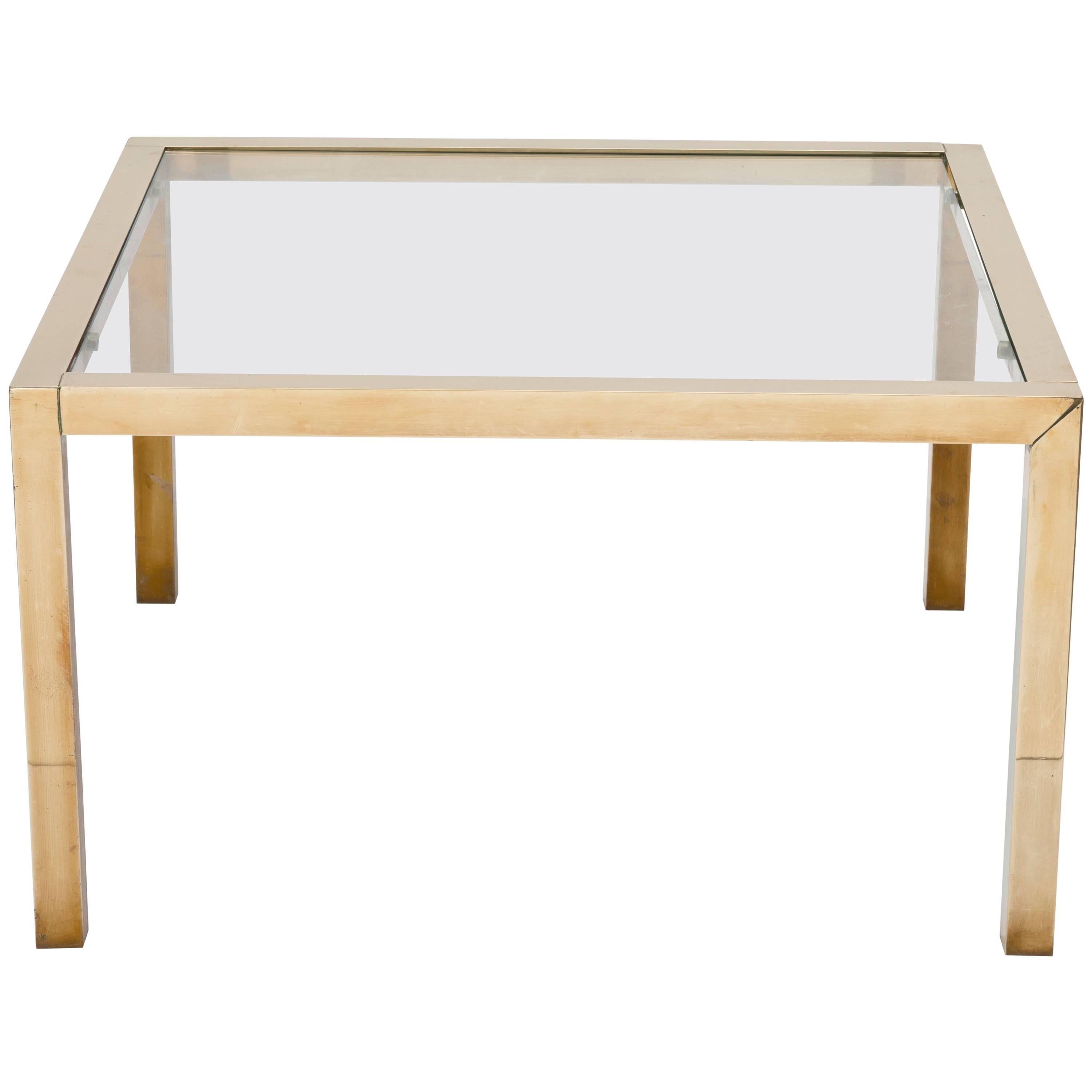 Coffee Table in Brass For Sale