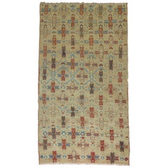 Türkischer Vintage-Teppich im skurrilen Stil