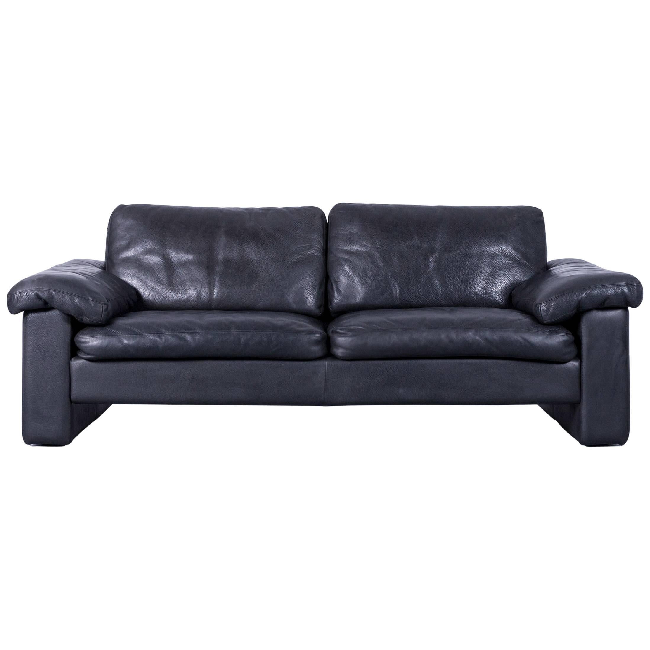 COR Conseta Designer leather Sofa black Two-Seat Couch Friedrich-Wilhelm Möller