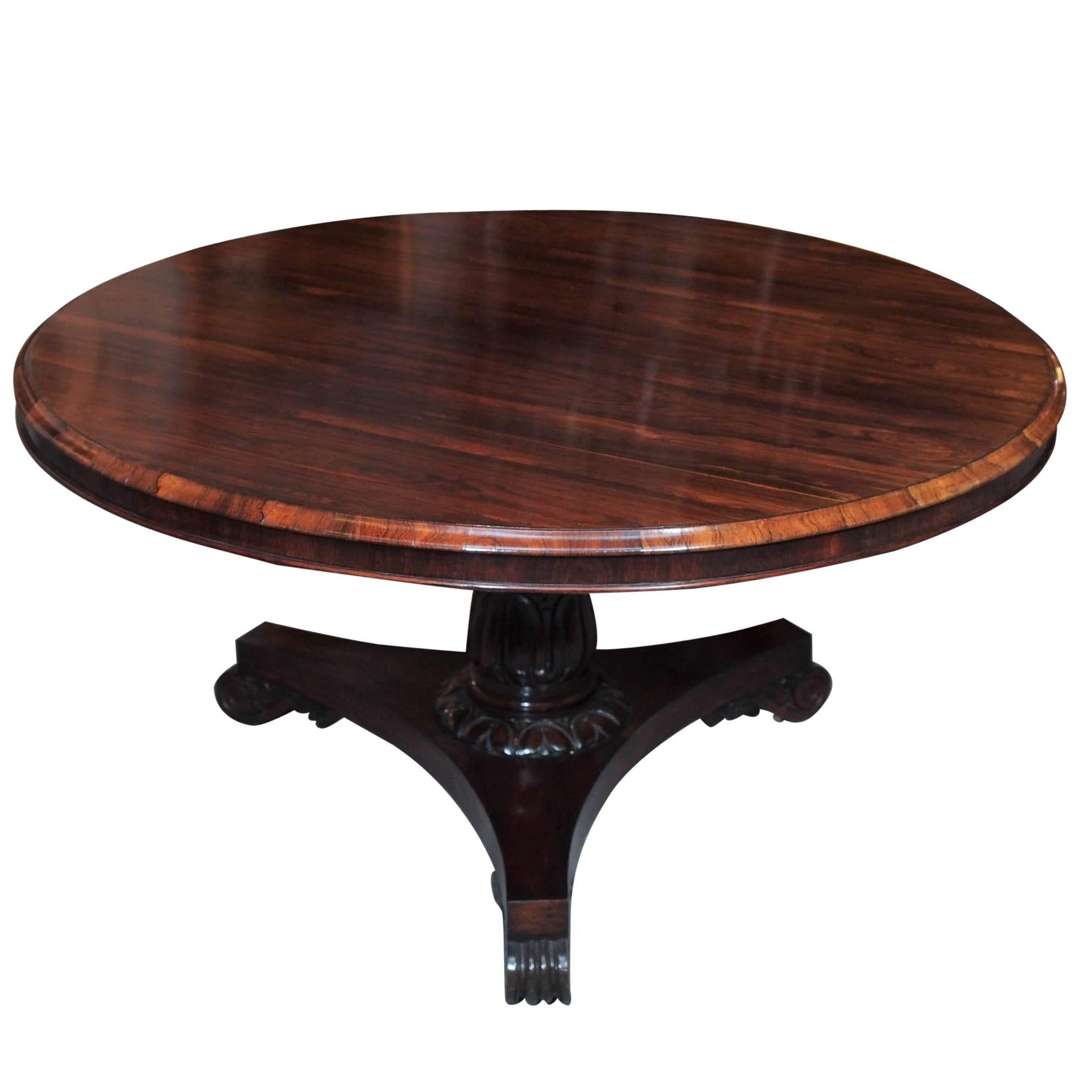Antique English Regency Rosewood Centre Table