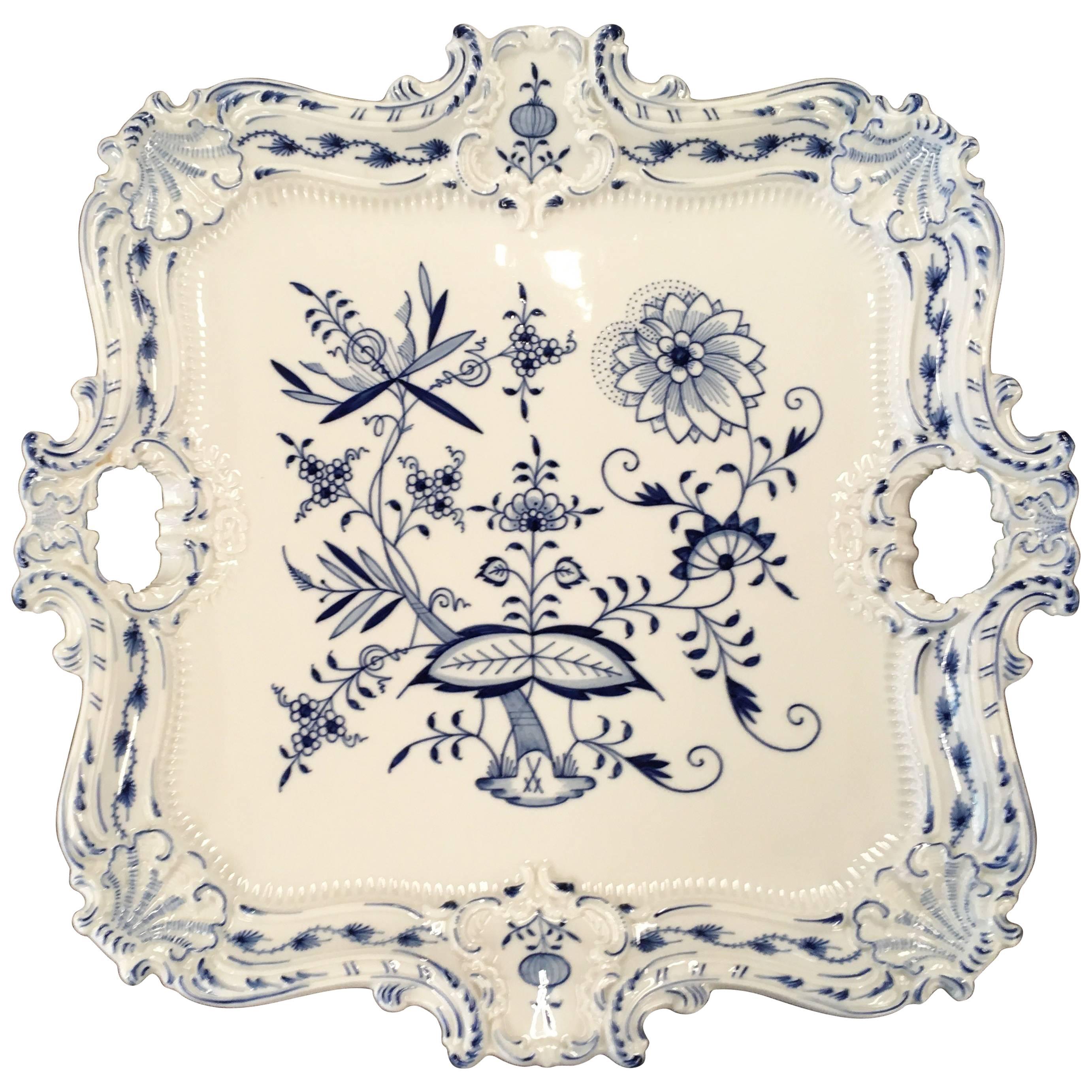 Meissen Square Porcelain Serving Platter For Sale