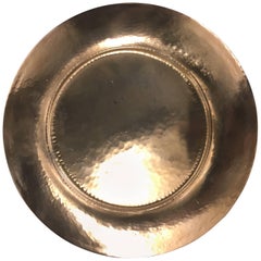 Pampaloni "Troiana" Collection Hand-Forged Gold Metal Charger / Server Plate