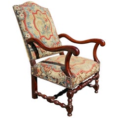 Flemish Baroque Walnut Armchair