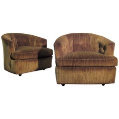 Hollywood Regency Barrel Chairs