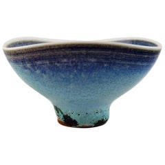 Vintage Berndt Friberg Studio Ceramic Miniature Bowl, Modern Swedish Design