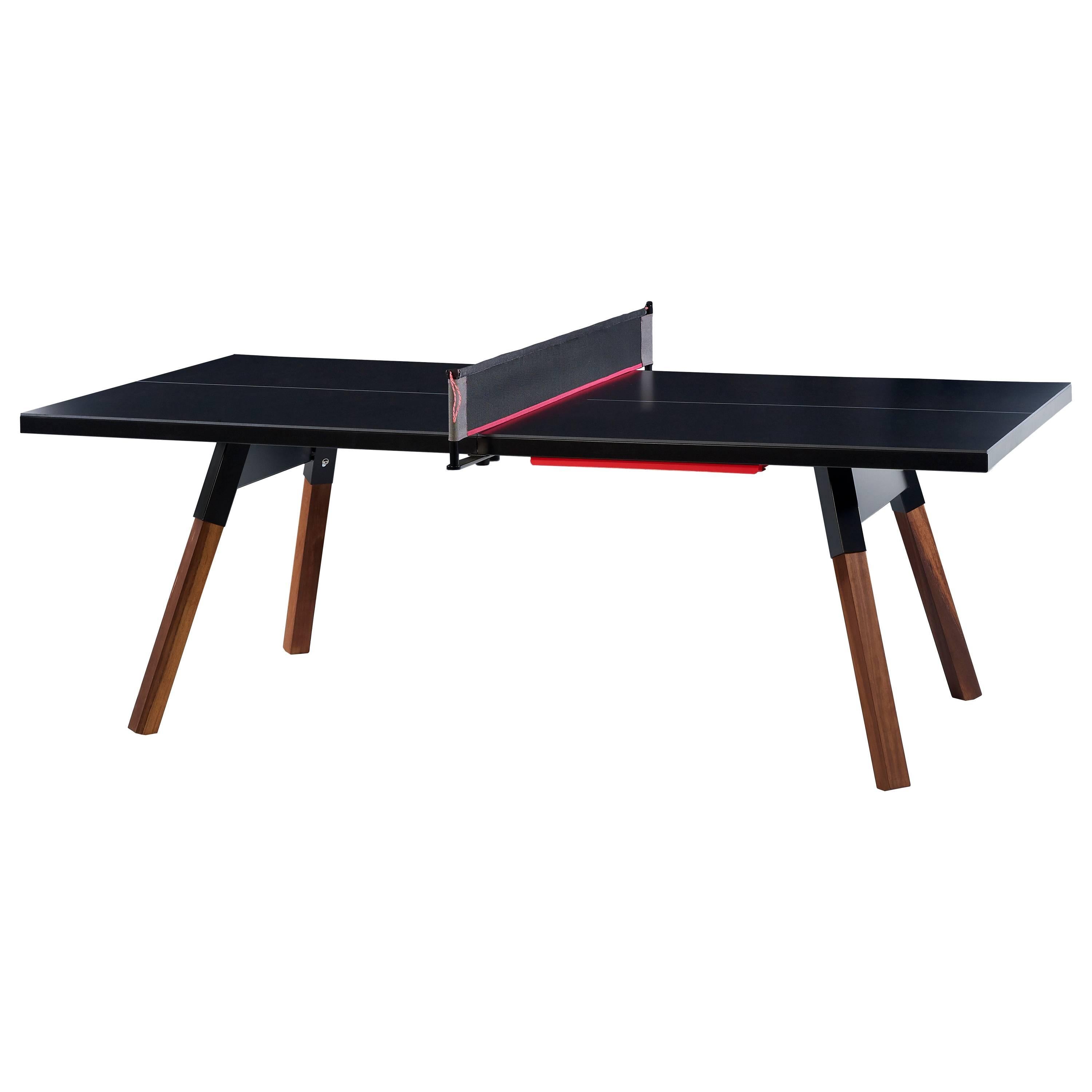 You & Me HPL Top Ping Pong Table 220 in Black by RS Barcelona For Sale