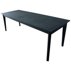 Fantastic, Fun, Large, Slim and Sleek Painted Space Black Farm Table Sits 8-12