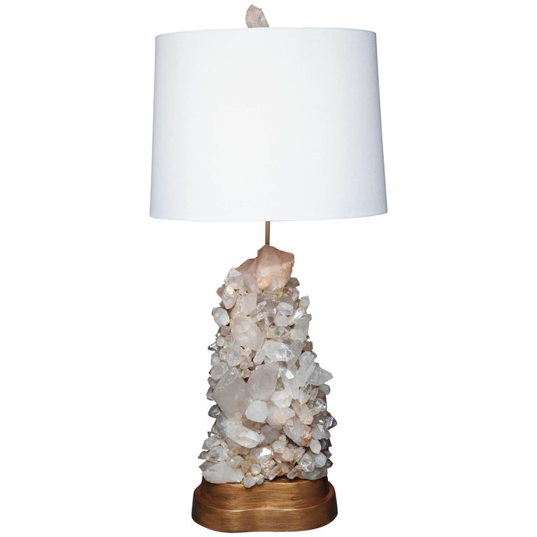 Midcentury Carole Stupell Quartz Crystal Lamp For Sale at 1stdibs
