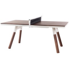 You & Me Wooden Top 180 Ping Pong Table in Walnut and White by RS Barcelona