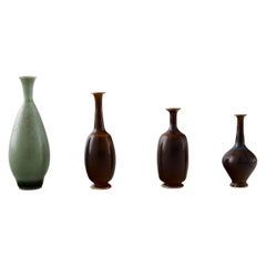 John Andersson for Höganäs, Four Miniature Vases