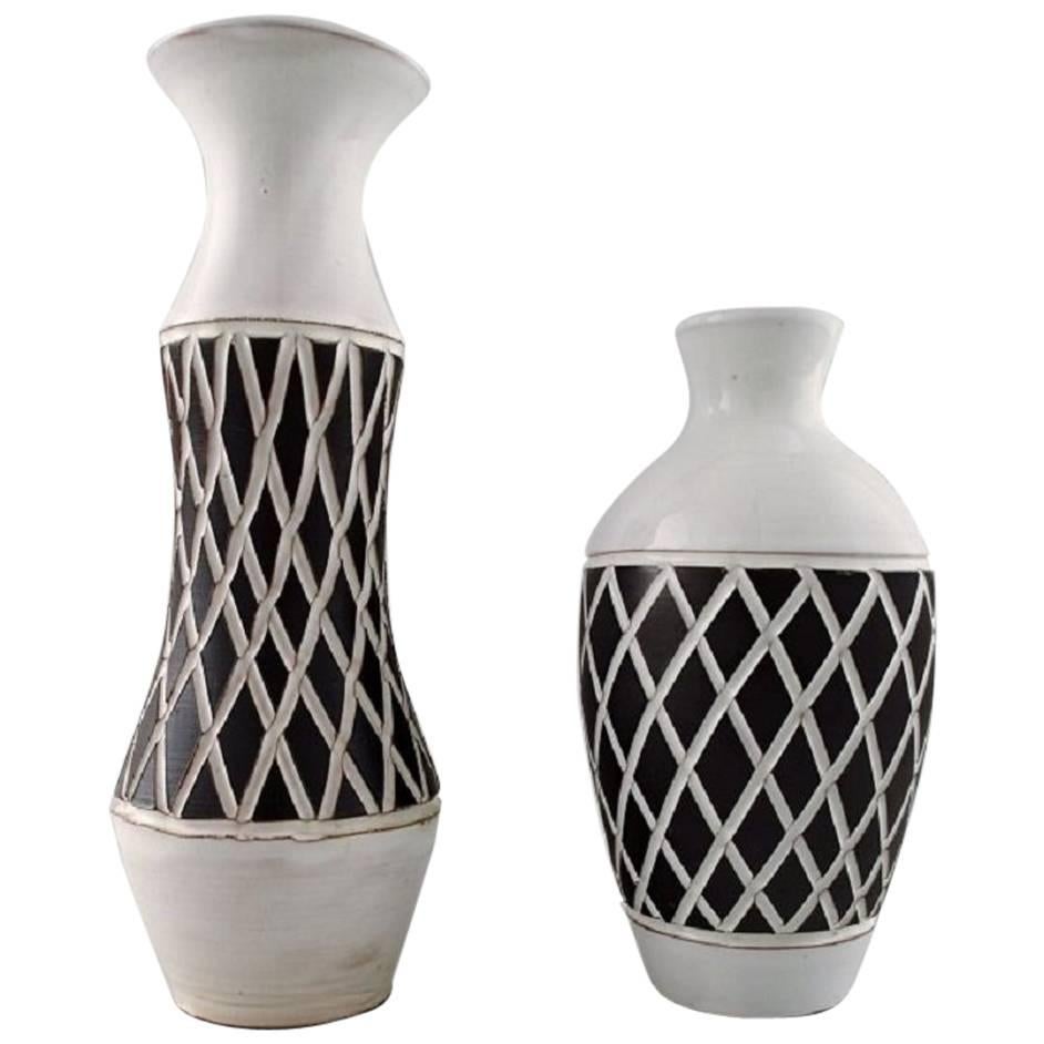 Two Gabriel, Sweden Ceramic Vases, 1960s For Sale
