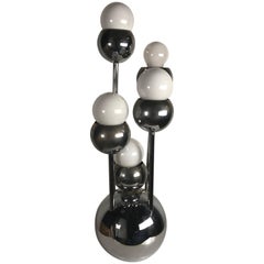 Classic Space Age Five Chrome Ball Table Lamp Attributed to Torino