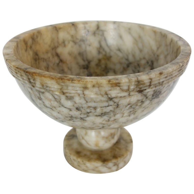 1940s Marble Bowl on Pedestal, Italy at 1stdibs