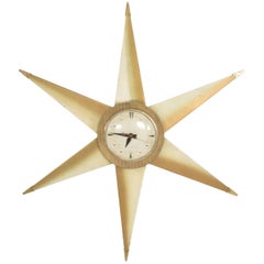 Horloge électrique étoile moderne du milieu du siècle Bilt Rite Mfg Co