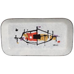 Mid-Century Modern Italian Enamel by Eugenio Carmi, Lamerino Cornigliano