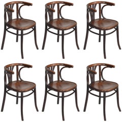 Set of Six Turn of the Century Thonet Bentwood Chairs