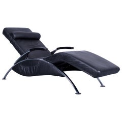 Fauteuil relax design en cuir noir Fonction électrique Canapé monoplace moderne