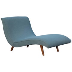 Sexy Mid-Century Modern Updated Chaise in the Style of Adrian Pearsall