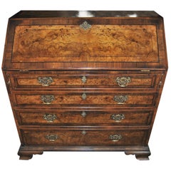 18th Century English Kashmir Walnut Secretary