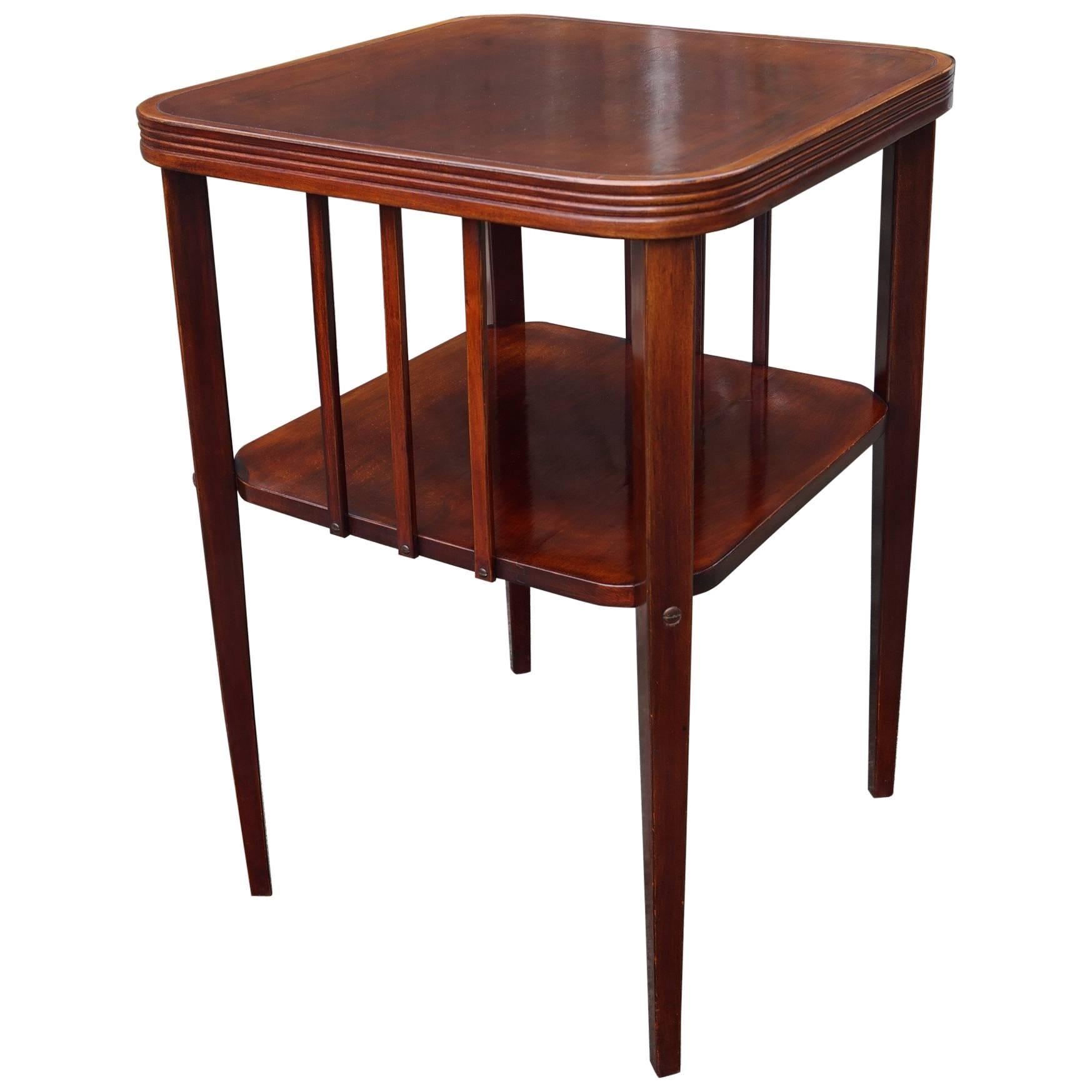 Stunning Viennese Secession Coffee, Books or End Table Wonderful Shape & Patina