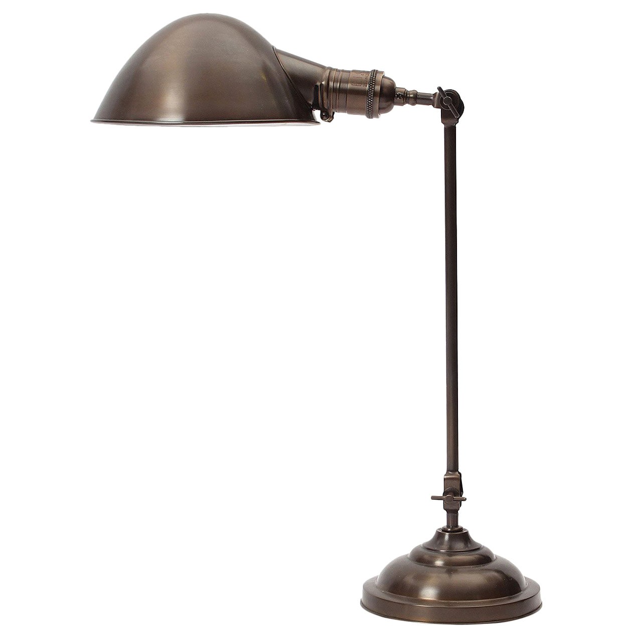 Antique Desk Lamp in Patinated Brass by Aladdin Co. at 1stDibs