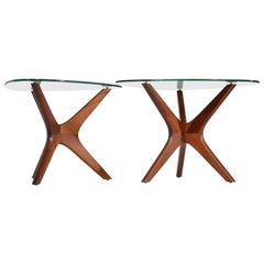 Pair of Adrian Pearsall Walnut "Jacks" End Tables