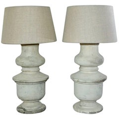 Pair of Antique French Balustrade Lamps