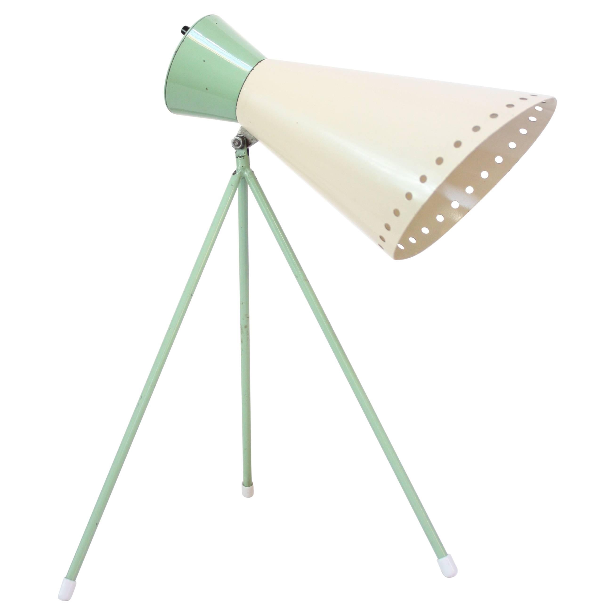 Mint Green Tripod Table Lamp by Josef Hurka for Napako