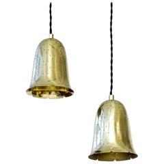 Vintage Brass Pendant Lamps by Boréns, Sweden, 1960s, Set of Two