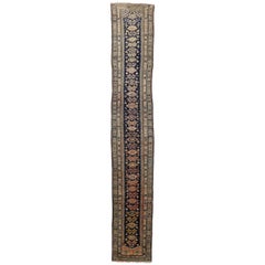 Tapis de couloir persan ancien Malayer, tapis de couloir extra long