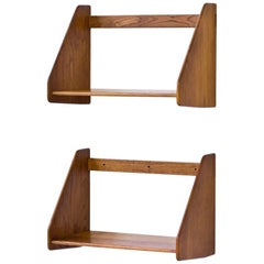 Oak Wall Shelves by Hans Wegner for Ry Møbler, Denmark, 1950s, Set of Two