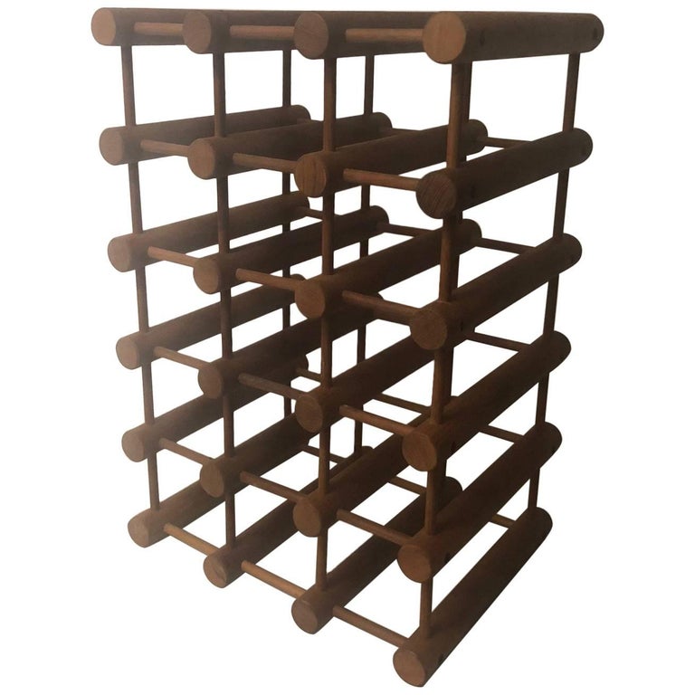teak wine bottle holder