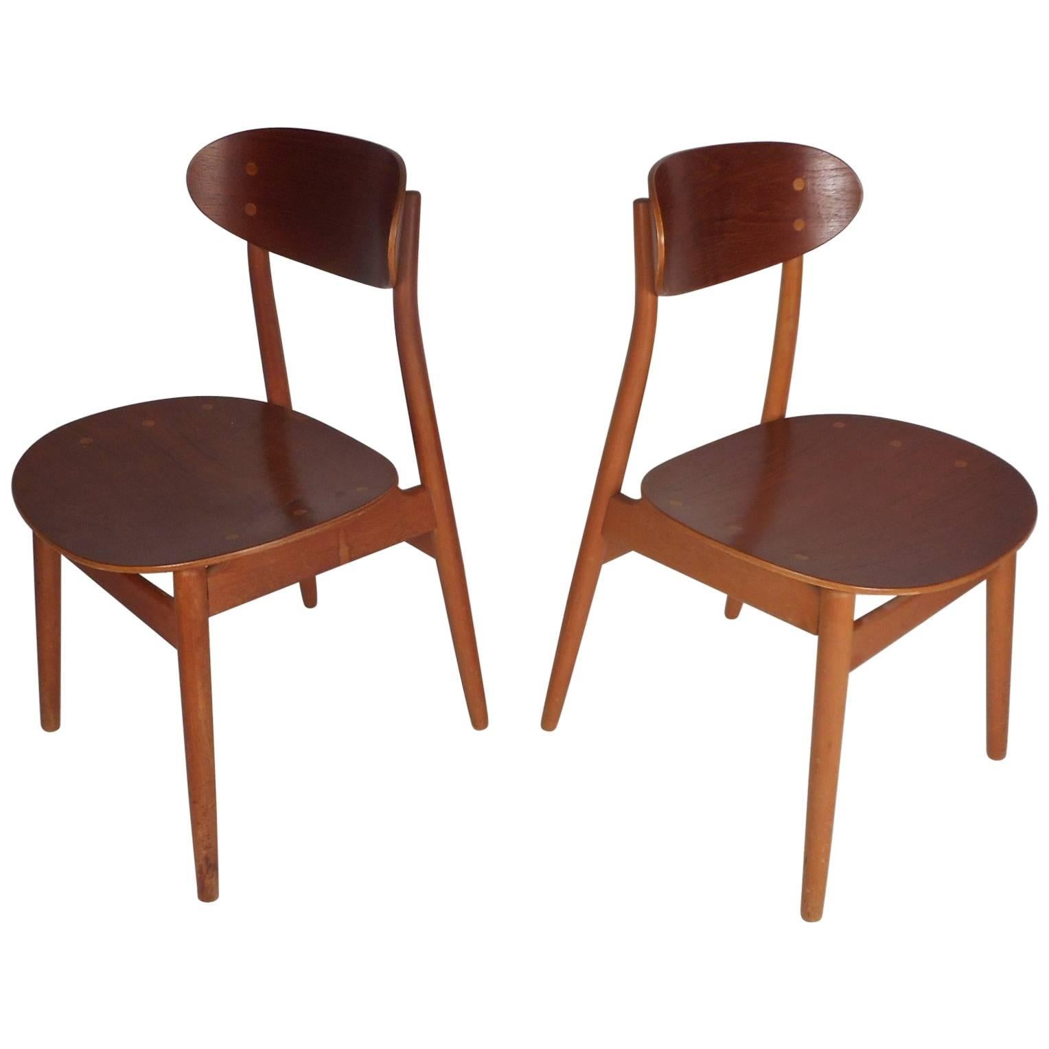 Pair of Mid-Century Modern Danish Chairs