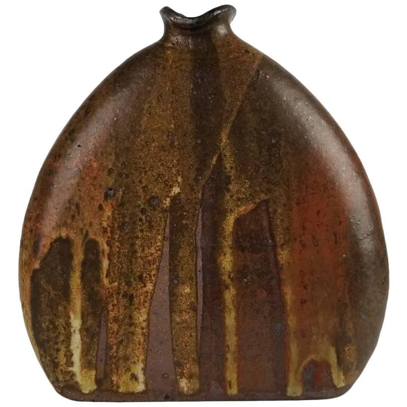 Midcentury Andrew Bergloff Stoneware Vase For Sale