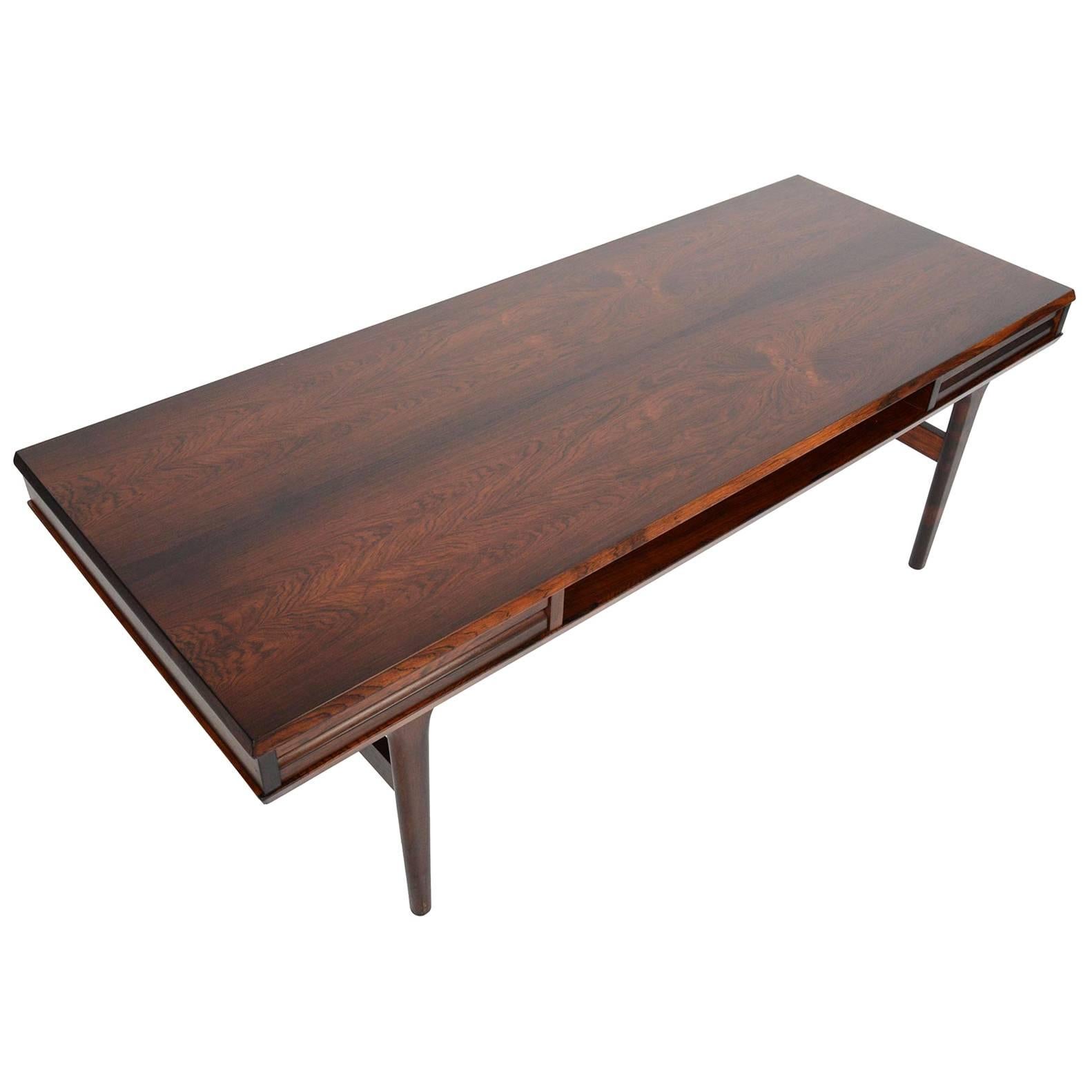 Danish Modern Rosewood Coffee Table with Drawers