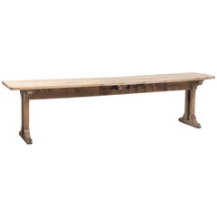 Antique Primitive Elmwood Console, circa 1880