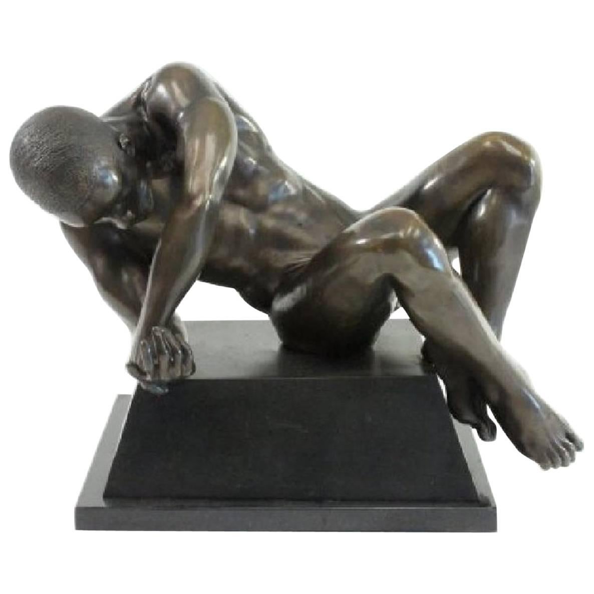 Modern Academic Bronze Male Nude