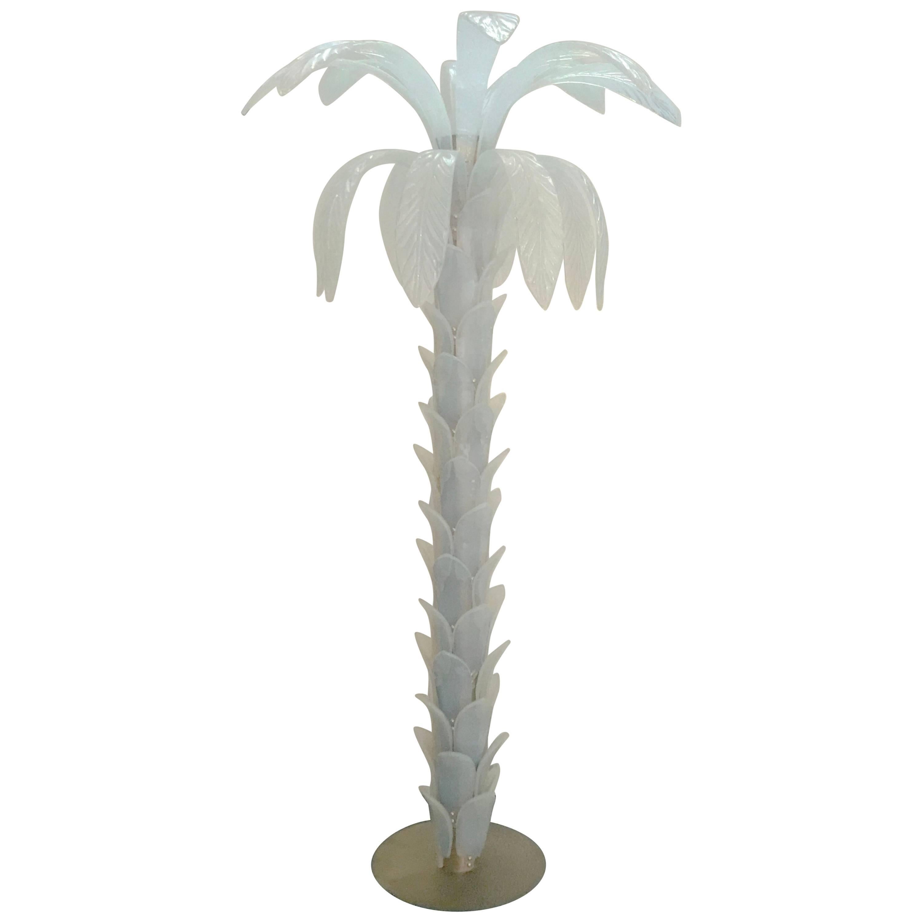 Opaline Murano Palm Tree Floor Lamp