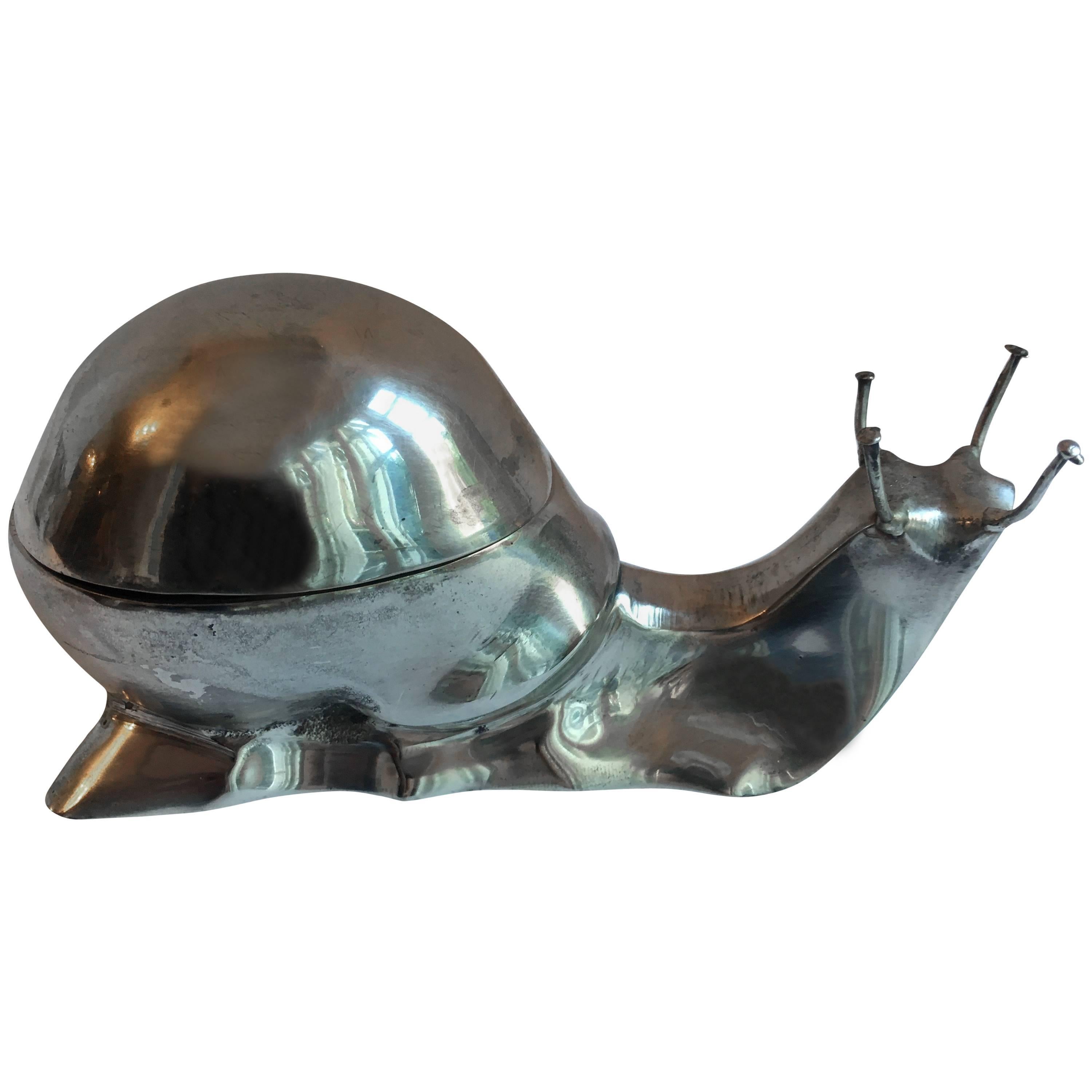 Silver Plate Box in the Form of a Snail